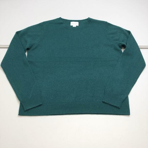 Calson Sweaters - Caslon Women’s 100% Cashmere Crewneck Sweater Green Size Large